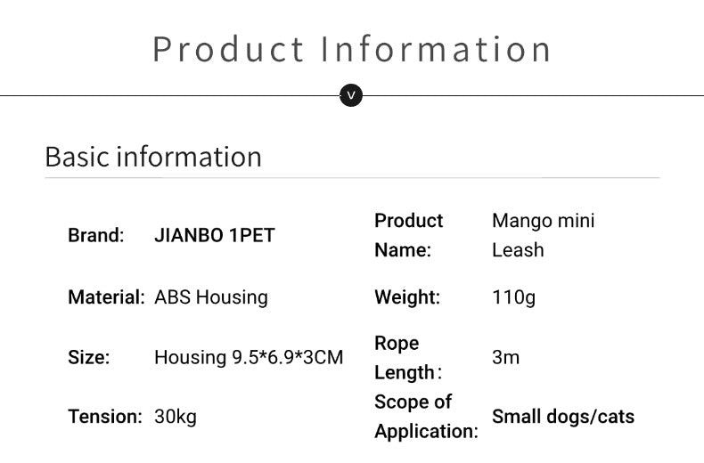 Mango mini Leash(yellow)